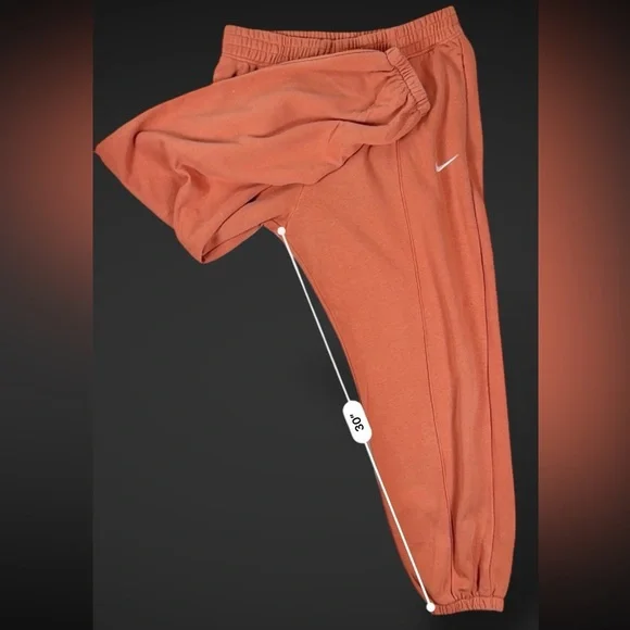 Nike Women’s Rust Orange Sportswear Essential Fleece Joggers Sweatpants Size L - Picture 14 of 17